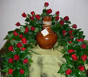 dekoracja pogrzebowa urny